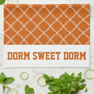 Burnt Oranje College Team Cool Fun Dorm School Theedoek