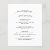 Burnt Oranje Floral Herfst Budget Weddenschap Flyer (Achterkant)