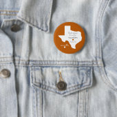 Burnt Oranje State of Texas Family Reunion Ronde Button 5,7 Cm (In situ)