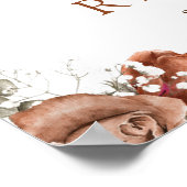 Burnt Oranje Terracotta Floral Wedding Welcome Poster (Hoek)