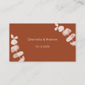 Burnt oranje trouwreactie website QR code RSVP Informatiekaartje (Voorkant)