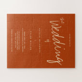 Burnt Oranje Weddenschap Legpuzzel (Horizontaal)