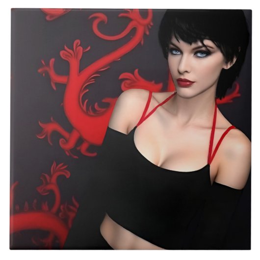 Burnt Out Souls ceramic tile Tegeltje (Voorkant)