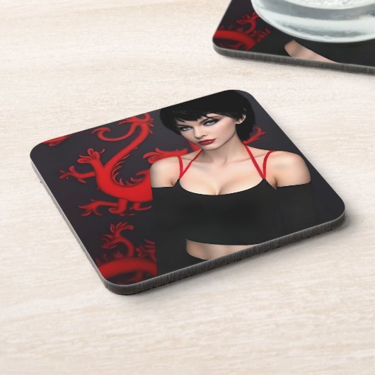 Burnt Out Souls hard plastic coasters Bier Onderzetter (Linkerzijde)