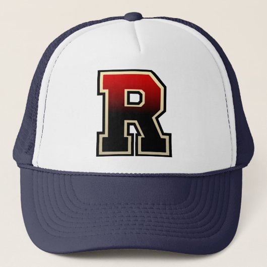 Burnt Red Letter "R" Trucker Pet (Voorkant)