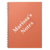 Burnt Sienna  basisschool Notitieboek (Voorkant)