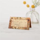 Burnt Sienna Boho Floral Elegant Wedding Write-In Plaatskaartje (Voorkant)