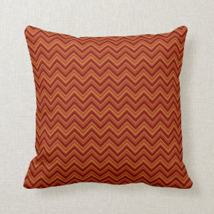 Burnt Sienna Chevron Designer Pillow Kussen