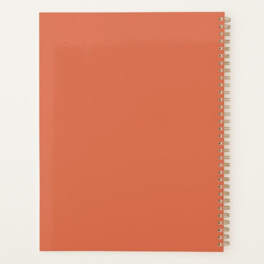 Burnt Sienna Planner (Achterkant)