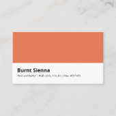 Burnt Sienna | "Vet en aards" Visitekaartje (Voorkant)