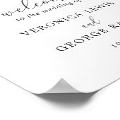 Burnt Sinaasappel Floral Rustic Herfst Welkomstbru Poster (Hoek)