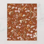 Burnt Sinaasappel Wildflower Baby shower Dank u ka (Achterkant)