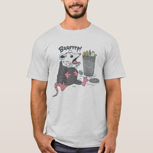 Burp - Grappige Opossum T-shirt (Voorkant)