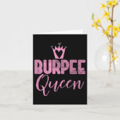 Burpee Queen Funny Sy Workout Motivatie Gym Lover Kaart (Gele Bloem)