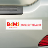 Burpees 4 MS-Bumperstickers Bumpersticker (Op auto)