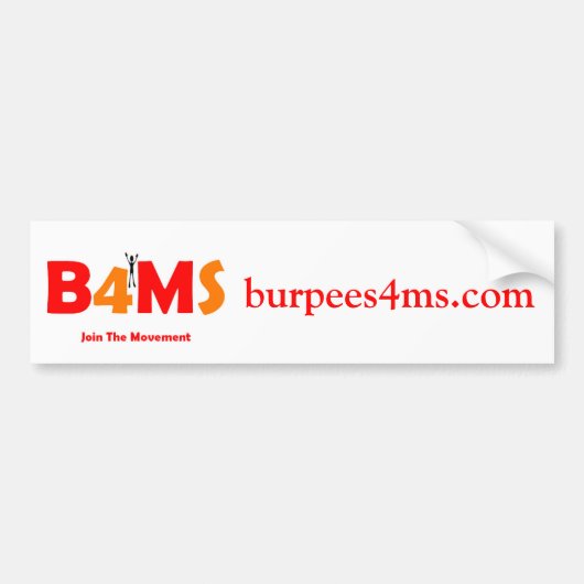 Burpees 4 MS-Bumperstickers Bumpersticker (Voorkant)