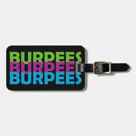 Burpees Bagagelabel (Voorkant horizontaal)