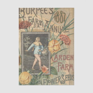 Burpee's Farm Jaarboek 1887 Antieke Zaadcatalogus Tissuepapier
