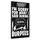 BURPEES - Funny Novelty Workout Klembord (Rechts)