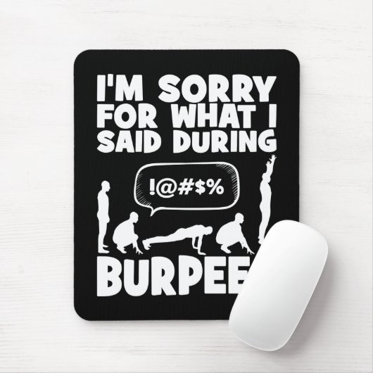 BURPEES - Funny Novelty Workout Muismat (Met muis)