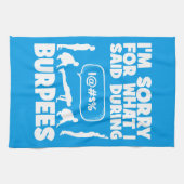 BURPEES - Funny Novelty Workout Theedoek (Horizontaal)