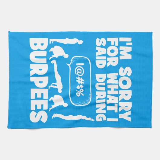 BURPEES - Funny Novelty Workout Theedoek (Horizontaal)