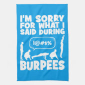 BURPEES - Funny Novelty Workout Theedoek (Verticaal)