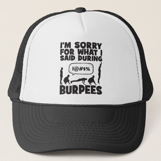 BURPEES - Funny Novelty Workout Trucker Pet (Voorkant)