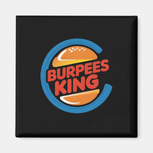 Burpees Koning Cardio Gym Krachttraining Burger Li Magneet