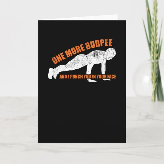 Burpees Sports Funny Hatred Exhausting Fitness Kaart (Voorkant)