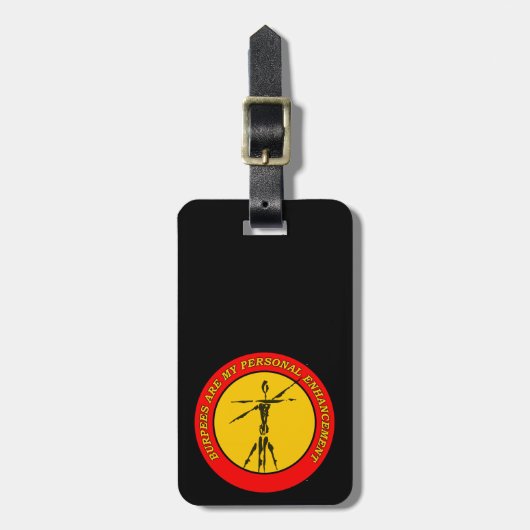 Burpees zijn mijn PED Bagagelabel (Voorkant verticaal)