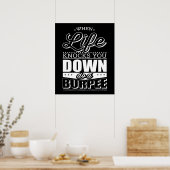 Burpes Fitness Gym Workout Inspiratie Poster (Keuken)