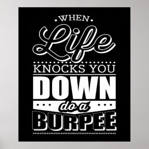 Burpes Fitness Gym Workout Inspiratie Poster