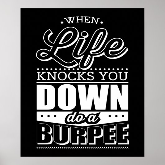 Burpes Fitness Gym Workout Inspiratie Poster (Voorkant)