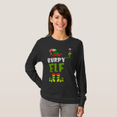 Burpy Elf Matching Christmas T  Wine Lover T-shirt (Voorkant volledig)