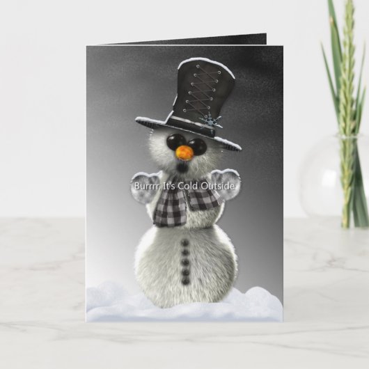 Burr, het is koud buiten feestdagen kaart (Voorkant)