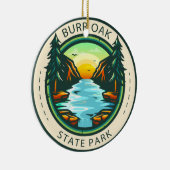Burr Oak State Park Ohio Badge Keramisch Ornament (Rechts)
