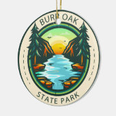 Burr Oak State Park Ohio Badge Keramisch Ornament (Links)