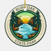 Burr Oak State Park Ohio Badge Keramisch Ornament (Achterkant)