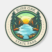 Burr Oak State Park Ohio Badge Magneet (Voorkant)