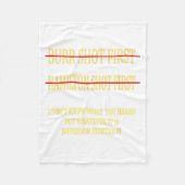 Burr Shot First Hamilton Shot First Funny  Fleece Deken (Voorkant)