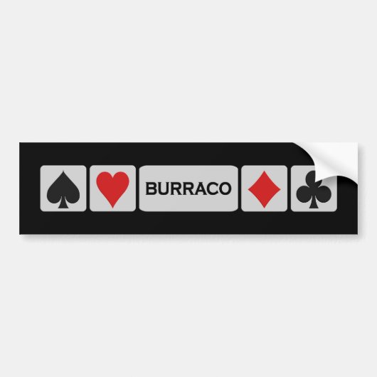 Burraco-bumpersticker Bumpersticker (Voorkant)