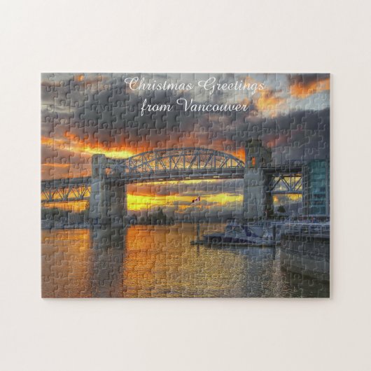Burrard Street Bridge Vancouver. Jigzaag Puzzle Legpuzzel (Horizontaal)