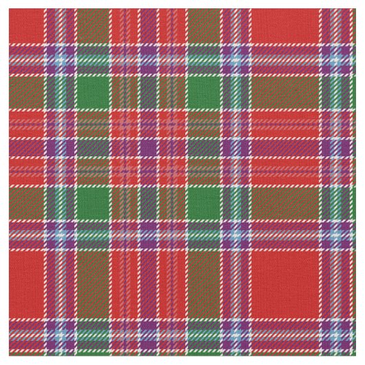 Burrell Scottish Clan Tartan Stof (Close Up)