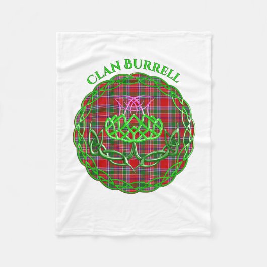 Burrell Scottish Tartan Celtic Thistle Fleece Deken (Voorkant)