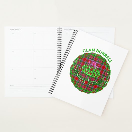 Burrell Scottish Tartan Celtic Thistle Planner (Display)