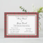 Burrell Scottish Wedding Invitation Kaart (Staand voorkant)