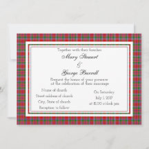 Burrell Scottish Wedding Invitation
