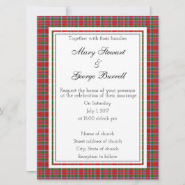 Burrell Scottish Wedding Invitation Kaart