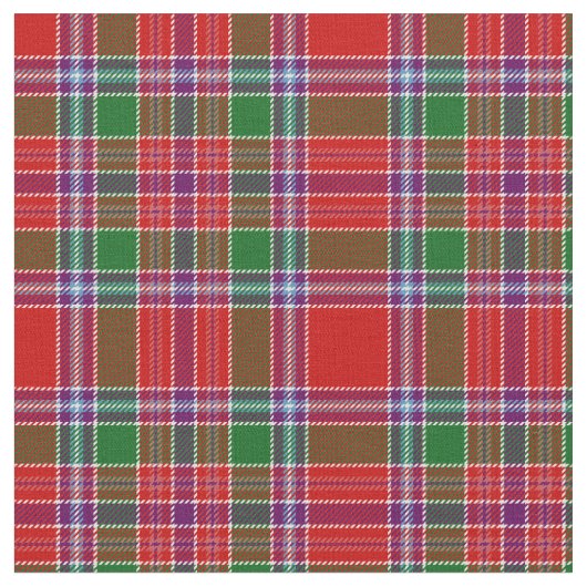 Burrell Tartan Print Stof (Close Up)